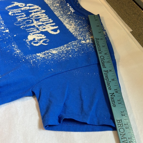 Gildan blue short sleeve Merry Christmas shirt size medium - Picture 5 of 8